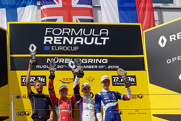 Alexander Smolyar earned the bronze medal of the first Formula Renault Eurocup race in Germany
