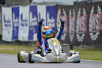 Nikita Bedrin and Kirill Smal in the top three in the go-kart tournament WSK Open Cup