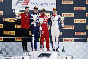 Robert Shwartzman wins the silver medal of FIA F3 Race 1 in France