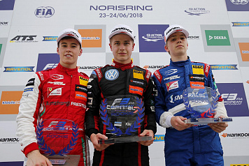 Роберт Шварцман дважды поднимался на подиум этапа FIA Formula 3 European Championship на Норисринге