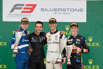 Robert Schwartzman earned the silver medal of the FIA Formula 3 race at Silverstone