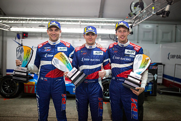 SMP Racing celebrates third-place finish on the podium in Sebring
